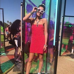 honey punch | polka dot mini dress